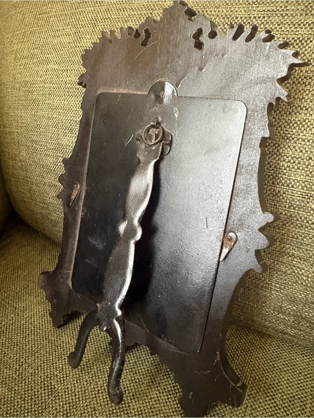 Stunning Antique Blackwood and metal Comedy Tragedy Masks Music frame